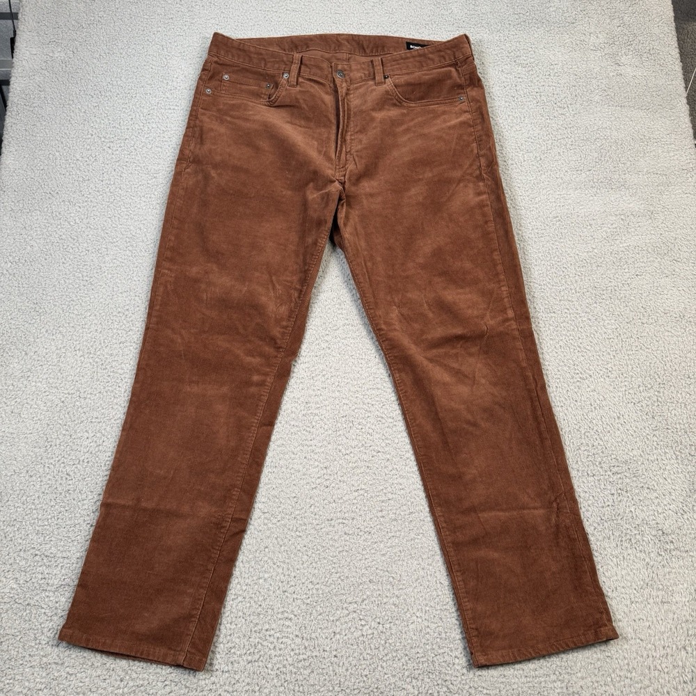 Bonobos Pants Mens 36x30 Brown 5 Pocket Corduroy Slim Office Stretch Performance